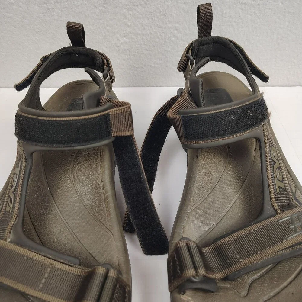 Teva Tanza Sport Sandals Mens 12 Brown Hiking Outdoor Adjustable